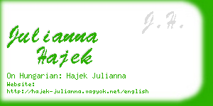 julianna hajek business card